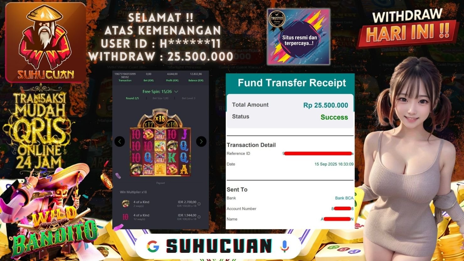 SUHUCUAN JACKPOT SLOT WILD BANDITO
